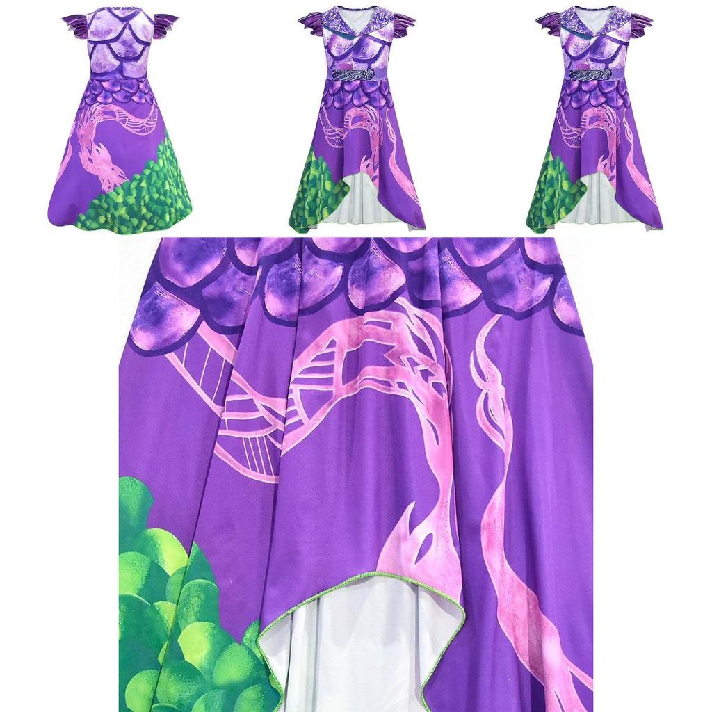 Элегантный и очаровательный костюм Мал из Наследников 3 для косплея для взрослых девушек. Идеально подходит для Хэллоуина