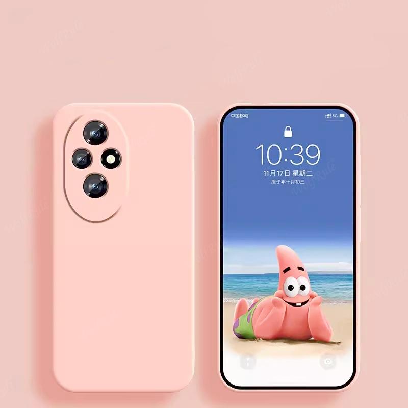 Для Honor 200 Чехол Huawei Honor200 Honor 200 Capas Новый Ударопрочный Бампер TPU Роскошный Жидкий Силикон Мягкие Fundas Honor 200