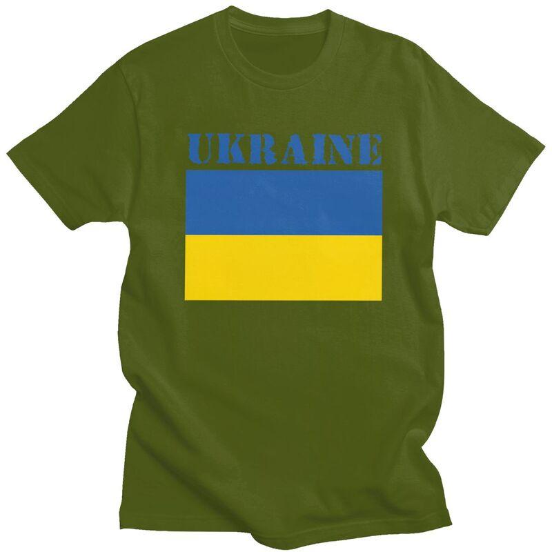 Мужские футболки с флагом Украины на заказ, чисто хлопковые футболки, одежда