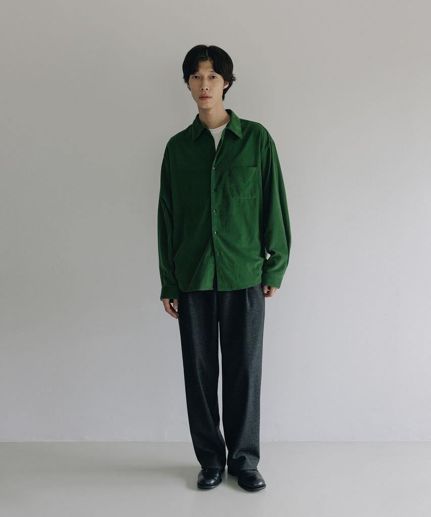 BLANKROOM Corduroy Shirt_Rich Green