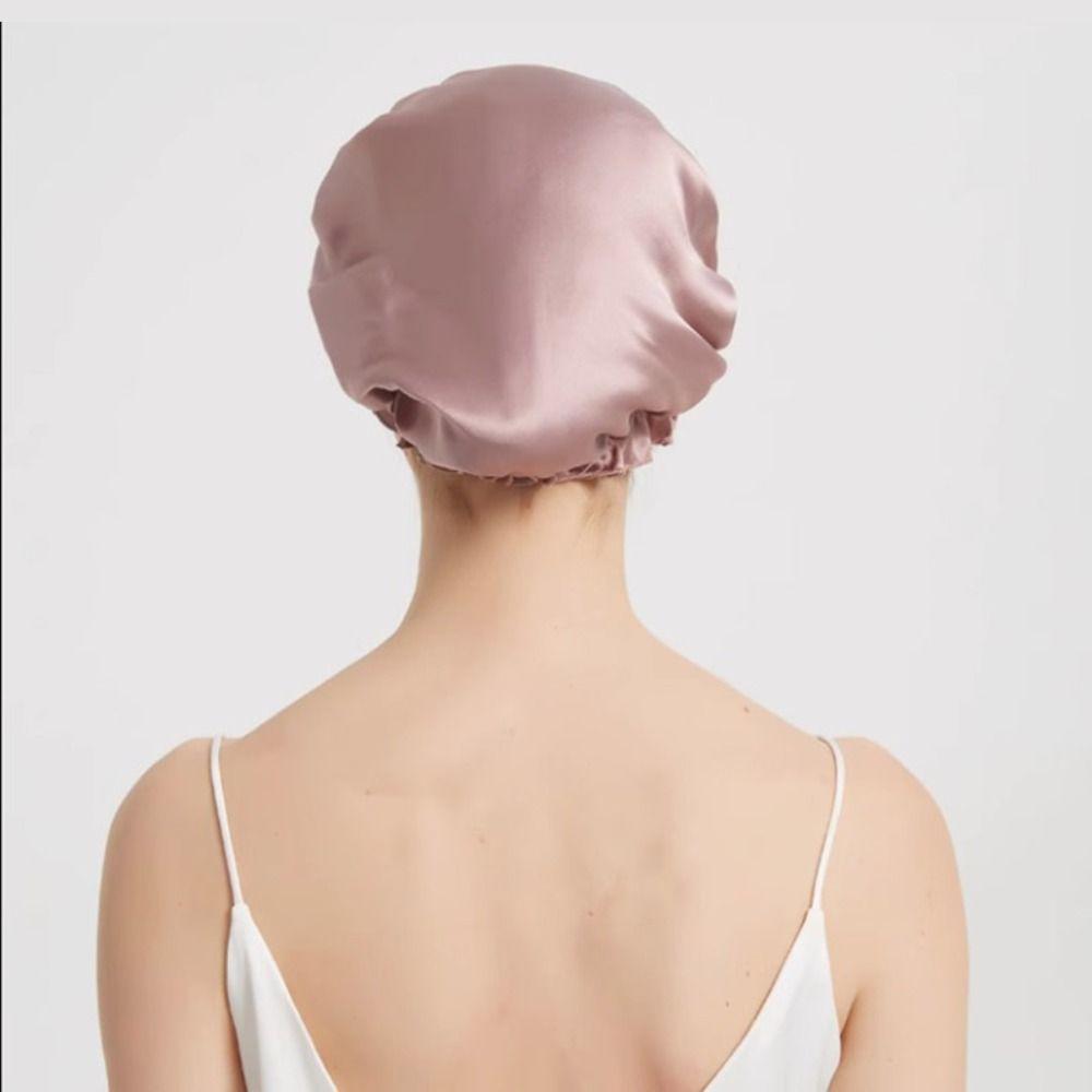 Elastic Large Silk Sleeping Cap Fashion Hair Loss Hats New Women Hair Bonnets