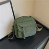 Versatile Crossbody Bag Fashionable Casual Small Square Bag Commuting Shoulder Bag Corduroy Unisex Trend
