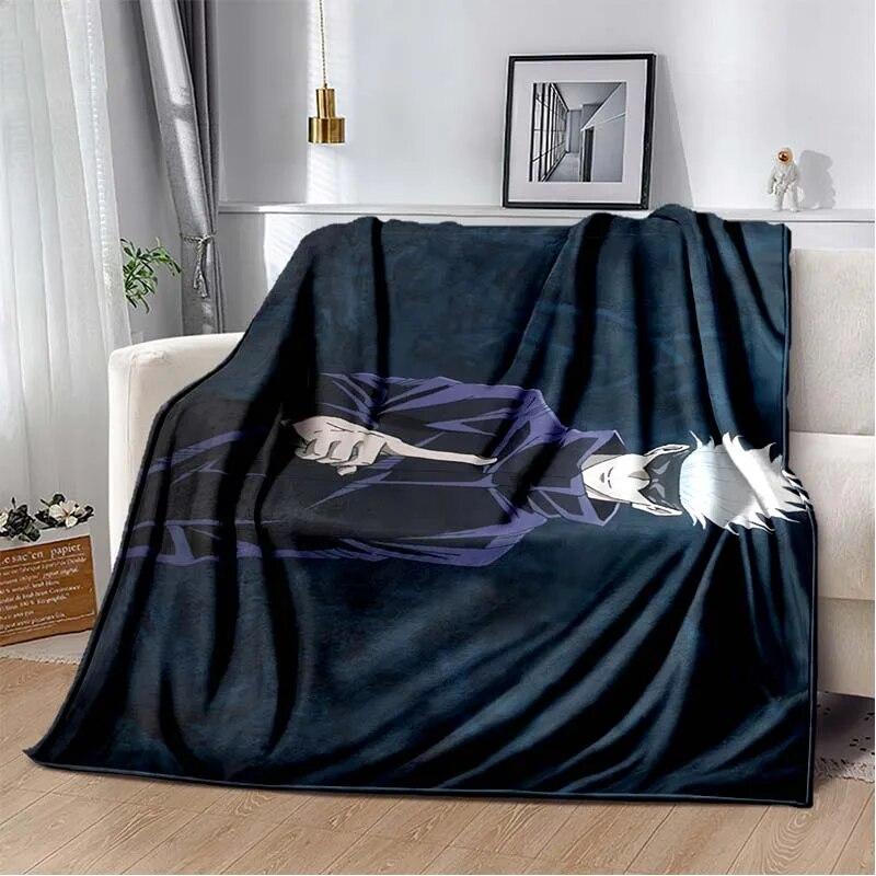 3D Print J-Jujutsu-K- Kaisen Anime Pattern Flannel Blanket,Multi-purpose Holiday Gift Blanket Warm And Soft Blankets All Seasons