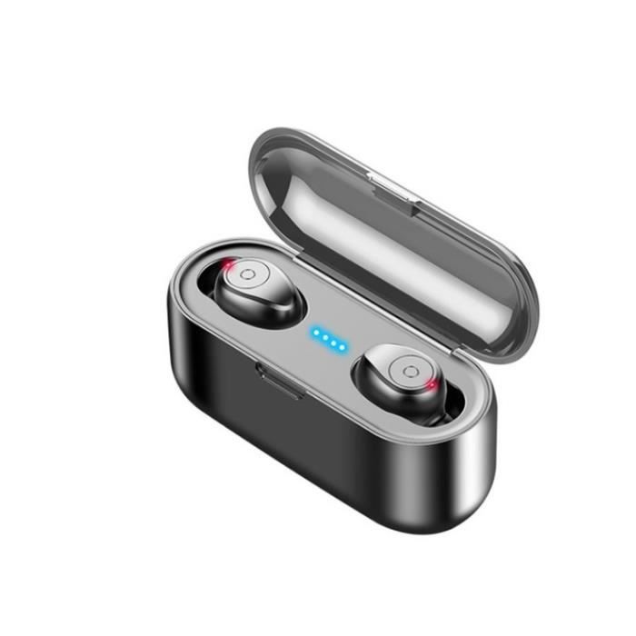 Ecouteur Oreillette Bluetooth 5.0 F9 Mini 5D - Casque sans fil Sport avec microphone IPX7 étanche