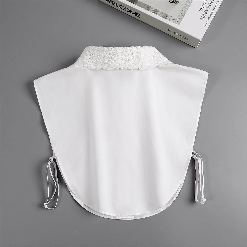 2023 Lace Fake Collar Women Blouse False Collar Ladies White Lapel Detachable Collar Female Decorative Removable Sweater Collar