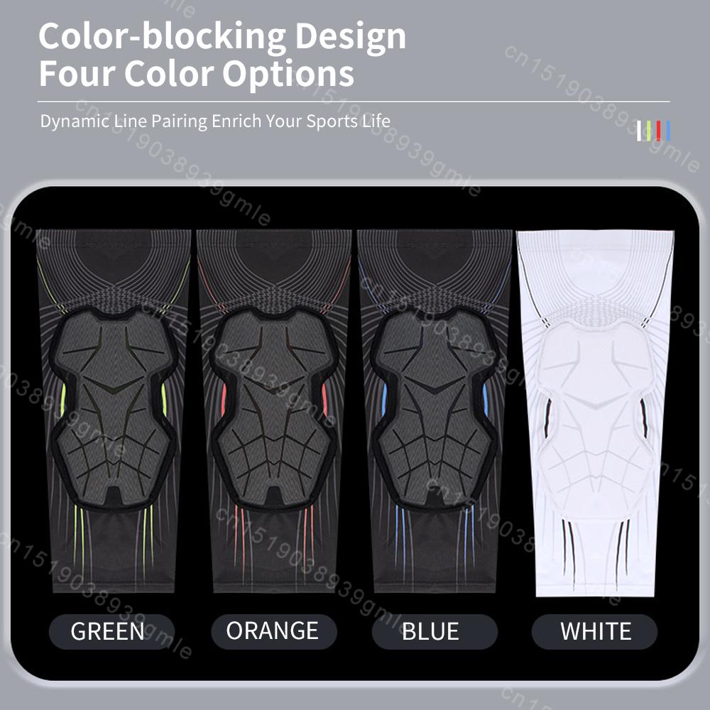 1 шт. утолщенная защита спортивные наколенники мужские эластичные наколенники поддержка фитнес снаряжение баскетбольный бандаж протектор мужские нескользящие накладки