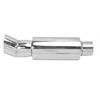 63mm Exhaust Muffler Stainless Steel for DTM Style Silver Straight Through Deep Tone Universal for Car