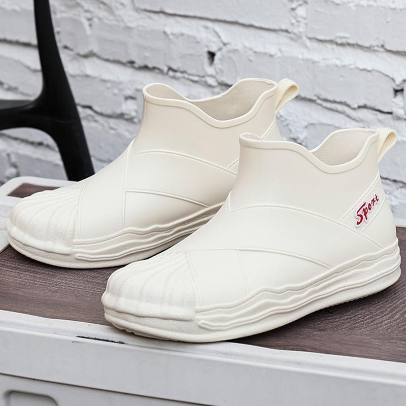 Fashion 2024 New Women's Fashion Outdoor Non-Slip Waterproof Rubber Boots Rain Boots Thick-Soled Rain Boots Women's Pull-On Rain Boots