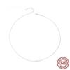 S925 Sterling Silver White Gold Plated Simple Splicing Necklace Stacked Box Chain Link for Women Daily Wearing Jewelry