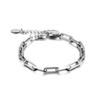 New Geometric Square Buckle Thick Chain Titanium Steel Bracelet Neutral Wind Punk Cool Tide Hip Hip Hip -hop Couple Bracelet