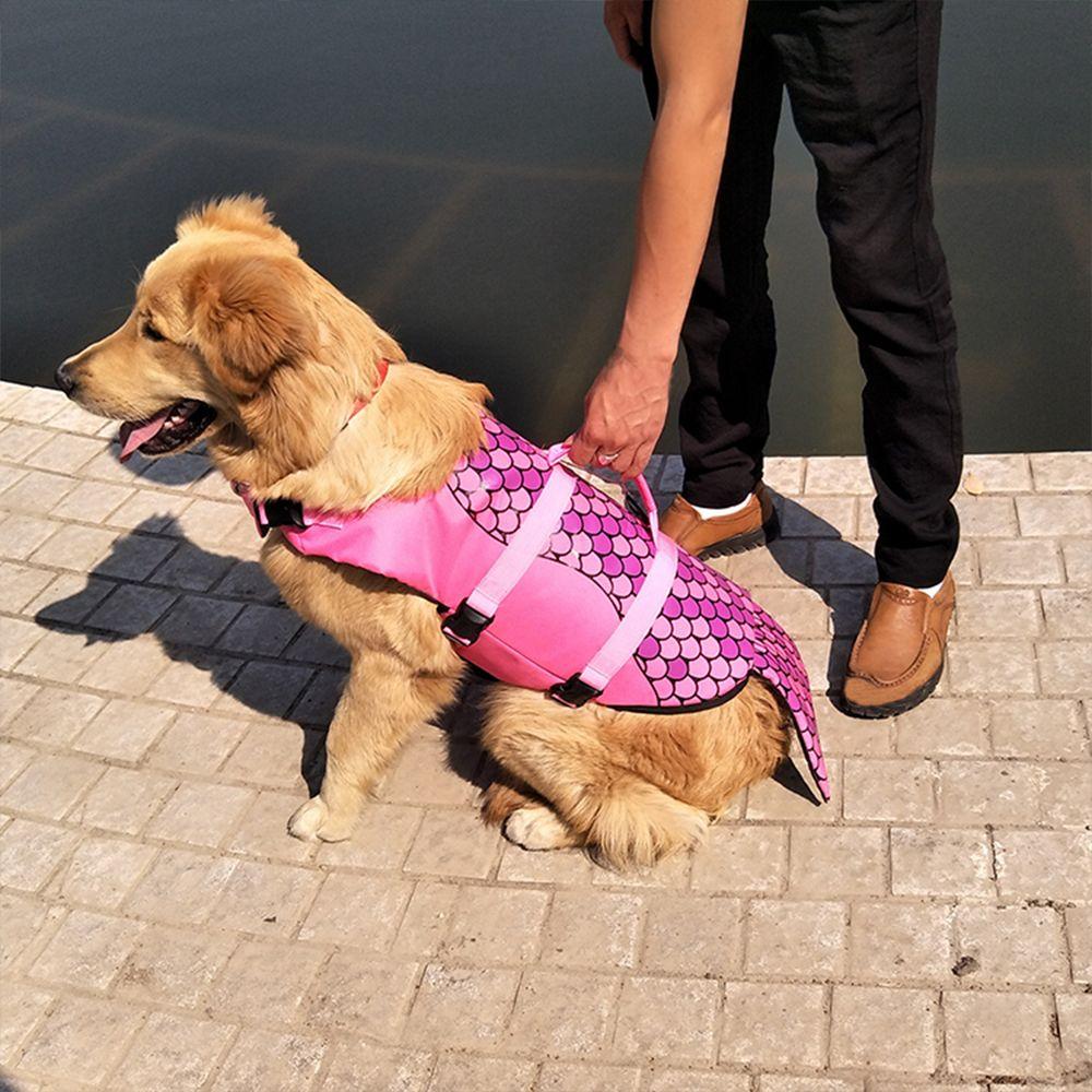 Swimsuit Harness Vest Dog Life Jacket Pet Safety Clothes Mermaid Shark Puppy Surf Saver Coat