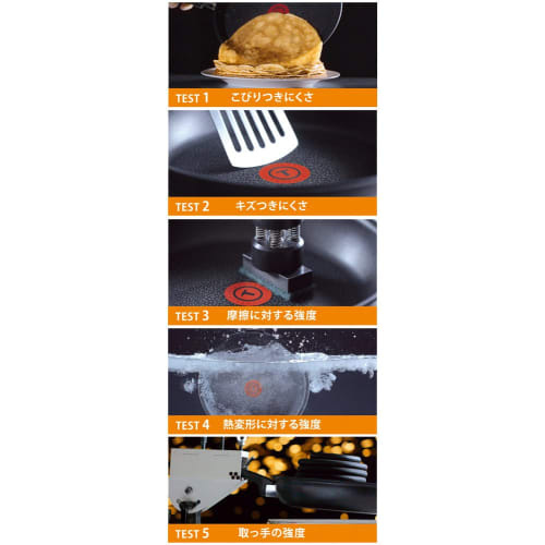 Tefal Frying Pan 25cm For Gas Fire Only "Granblue Premier Frying Pan" Titanium Premier 5 Layer Coating D55105 With Handle T-fal [Not IH Compatible]