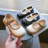 Girls Princess Leather Shoes Patchwork Non-slip Children Shoes Spring Autumn Fashion Causal Kids Mary Jane Shoes Soft Hook Loop