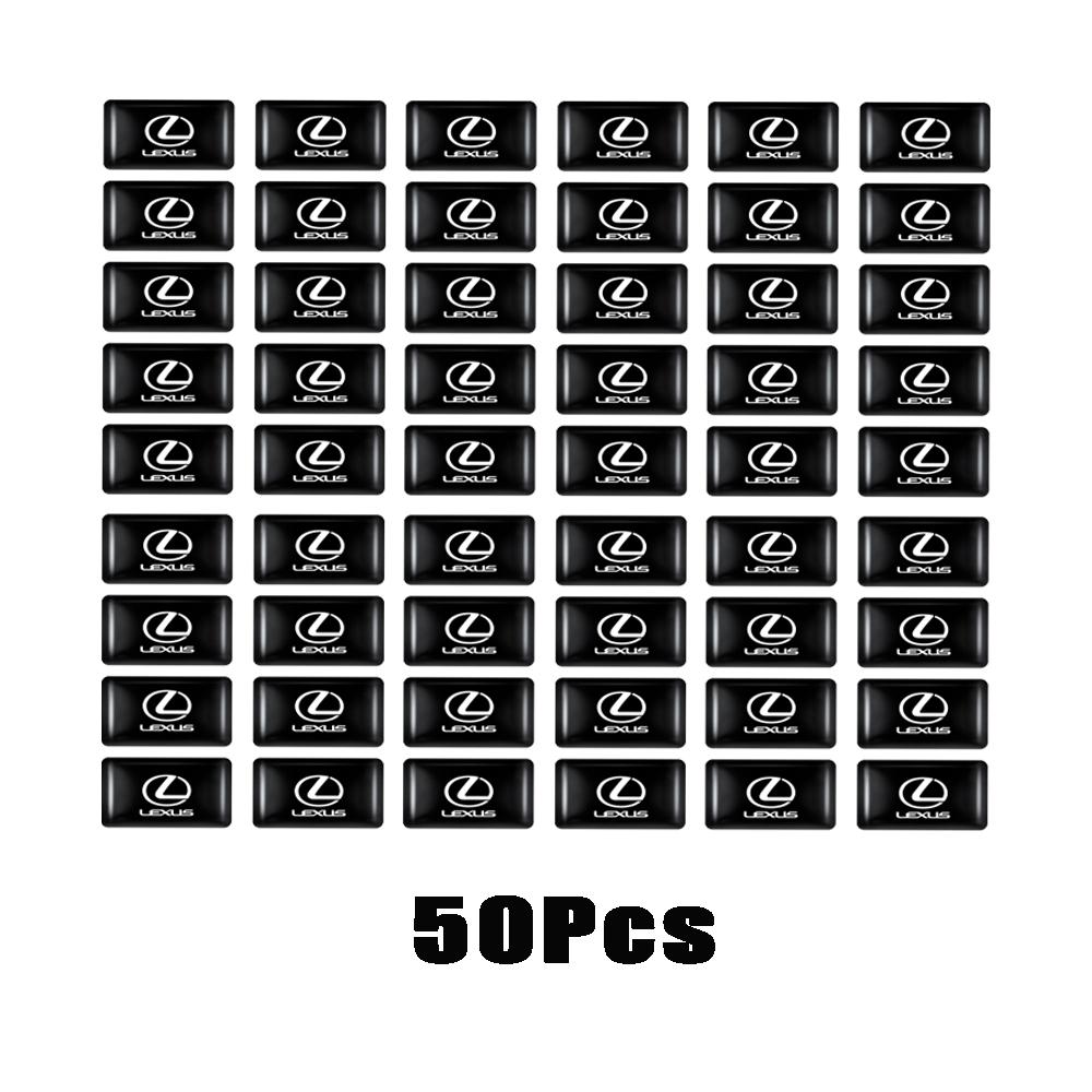 crwxnp1 10/20/50Pcs Car 3D Epoxy Steering Wheel Dashboard Decor Badge Interior Sticker For Lexus LS LC IS350 ES300h ES300 IS250 GS350 RX
