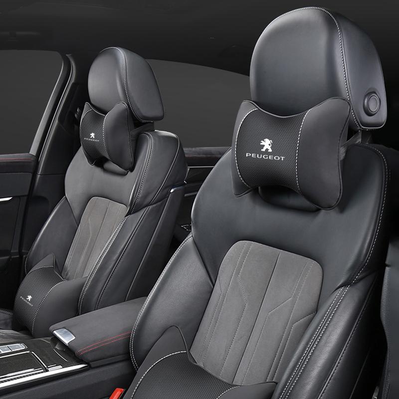 Car Headrest Seat Neck Pillow Memory Foam Cushion For Peugeot 308 408 5008 Landtrek 208 2008 3008 Rifter 508 4008 301 108 608
