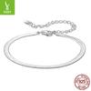 Snake Bone Chain Printed Plain Silver Bracelet Versatile High-End S925 Sterling Silver Bracelet Jewelry