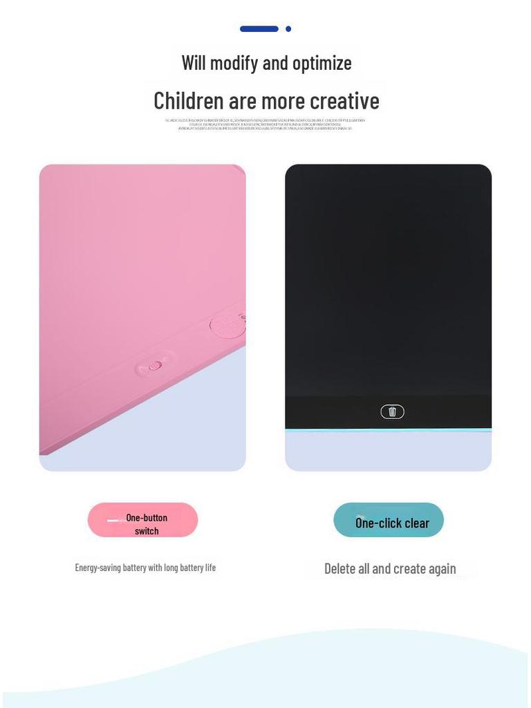 Children's Large LCD Handwriting Tablet with One-Click Clear Feature for Drawing and Writing