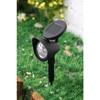 Plastic Solar Spotlight - 3 LED - Black -