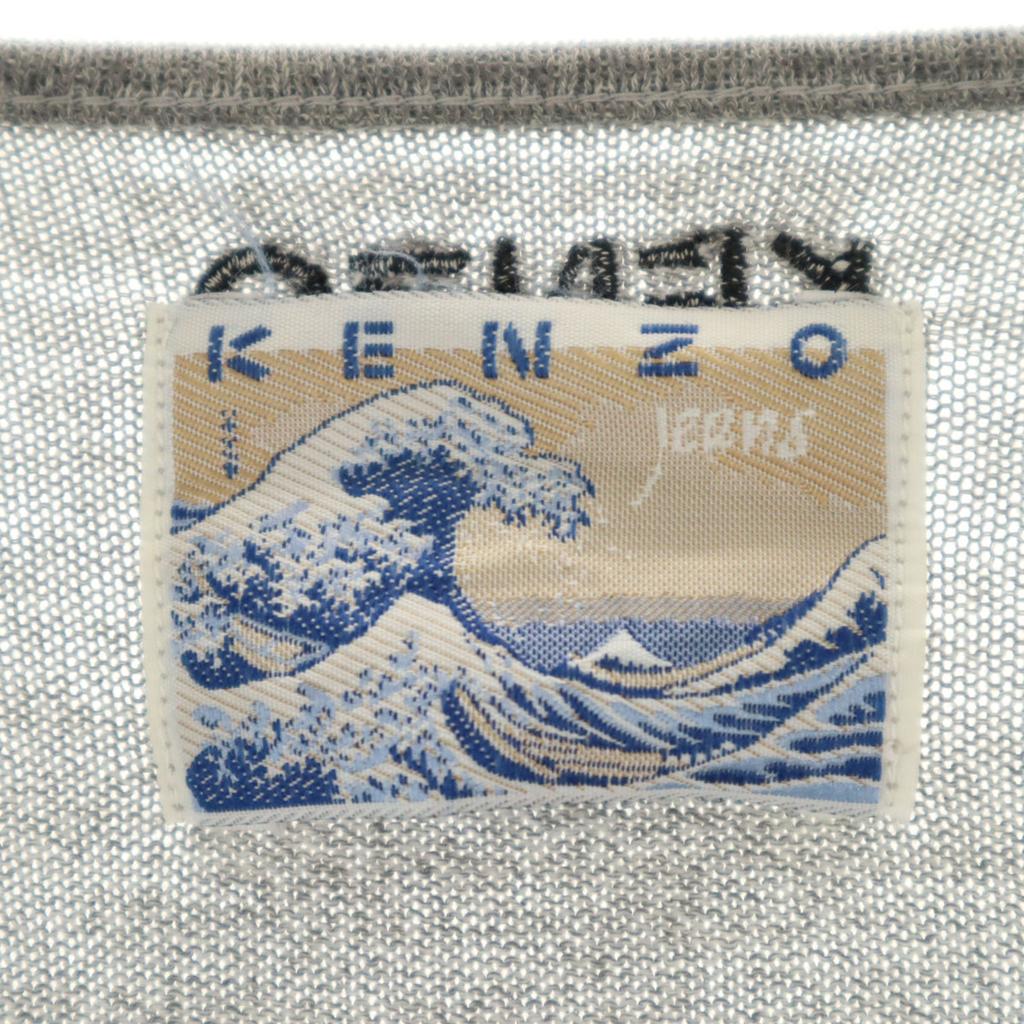 Kenzo 90-е годы Старый тег Хокусай Длинный рукав Крой М серый Женский Б/У