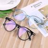Women Men Anti Blue Rays Black Frame Transparent Lenses Glasses  Portable Optical Glasses Computer Glasses Fashion Eyeglasses