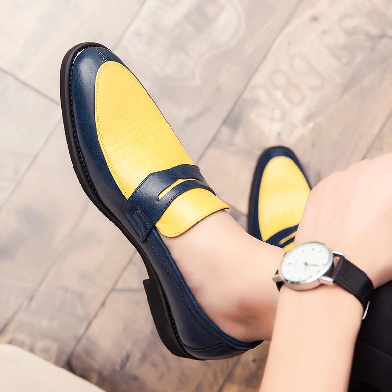 Fashion New Fashion Men's Mix Color Casual Shoes Red Yellow Blue Slip On Penny Loafers Formal Wedding Prom Dress Homecoming Footwear