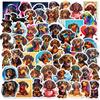 50 Cartoon Dachshund Dog Cute Animal Graffiti Stickers Notebook Water Cup Mobile Phone Computer Waterproof Stickers
