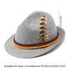 Retro Style Feather Hat Jazz Top Hat Cowboy Western Oktoberfest Hat Unisex