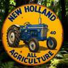 Металлический Постер Настенное Искусство Винтажный Трактор New Holland Декор Гаража