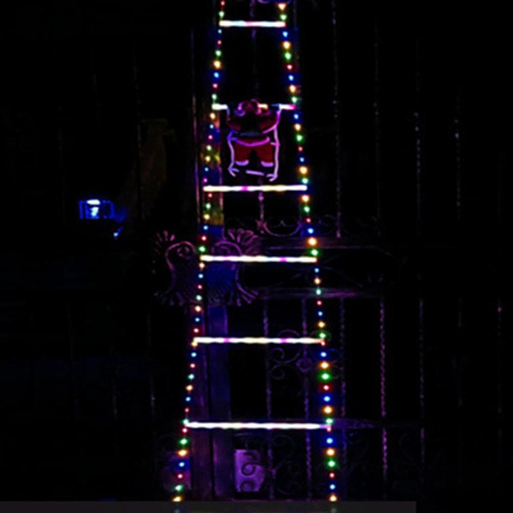 LED Colorful Ladder String Lights Santa Claus Climbing Ladder Christmas Decoration Tube Lights for Holiday Setup