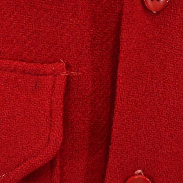 BRENT 40s Vintage Triangle Gusset Long Sleeve Shirt 15.5 Red Women Used