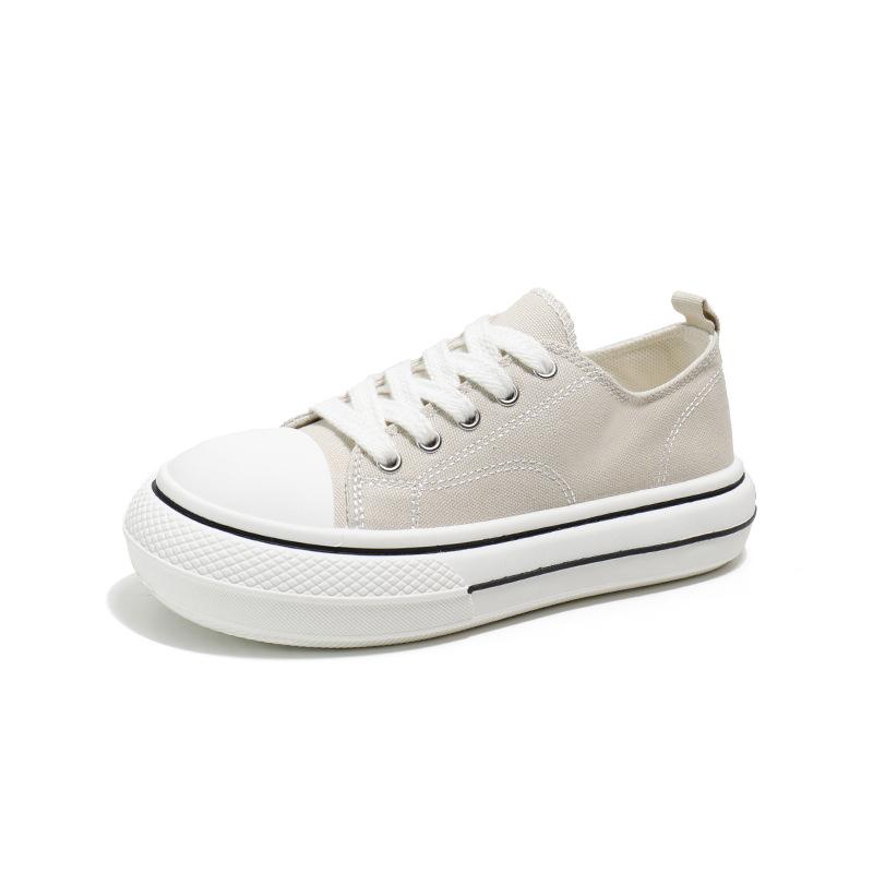 Spring New Canvas Shoes Female Students Wear Platform Casual Shoes Ins Trendy Sneakers Female