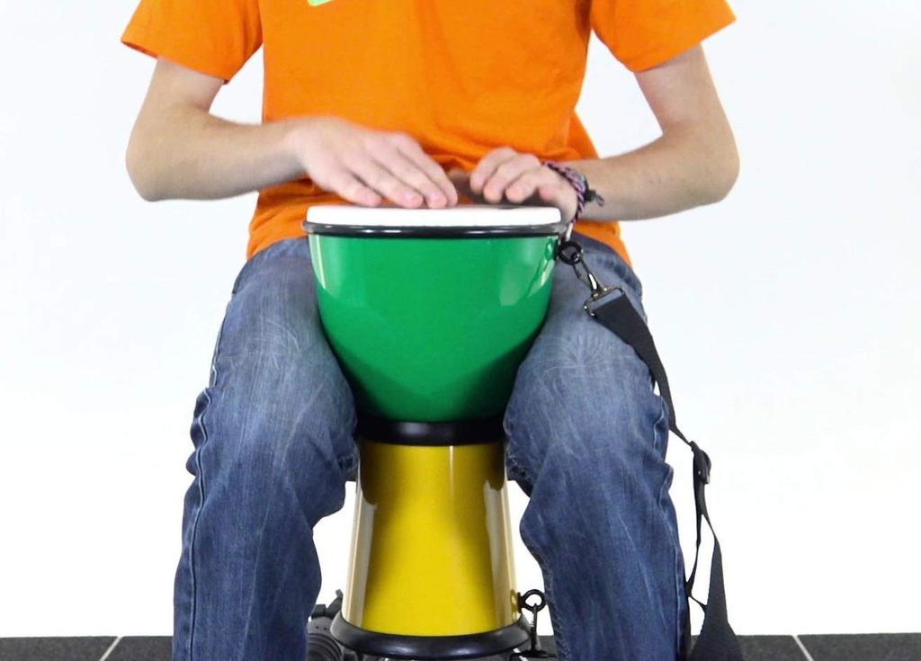 NINO ABS Drum Djembe Green/Yellow NINO18G/Y []