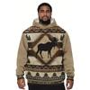 Men's Vintage Hoodie Deer Graphic Print Long Sleeve Hooded Top Comfy Casual Streetshirt Male Oversized Clothing Hoodie For Men