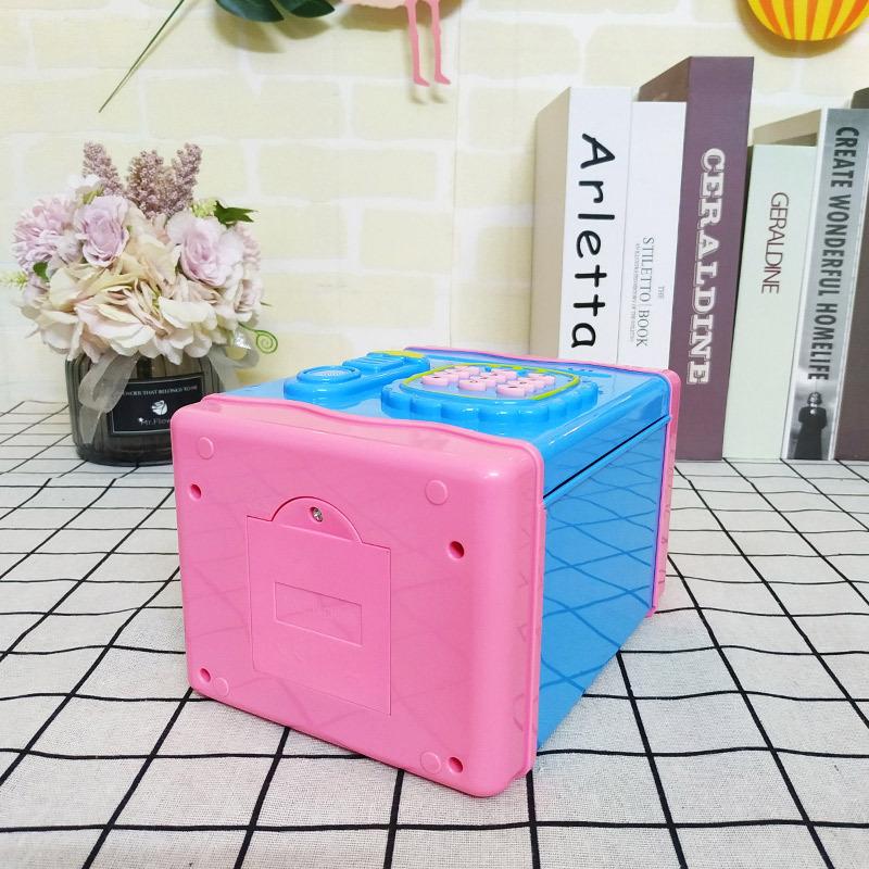 House Shape Electronic Piggy Bank ATM Password Money Box Cash Coins Saving ATM Bank Safe Box Auto Scroll Paper Money Bank