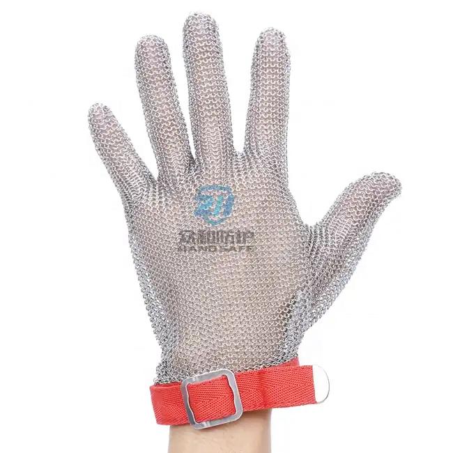 316L Stainless Steel Loop Butcher Industry Steel Mesh Glove Textile Strap