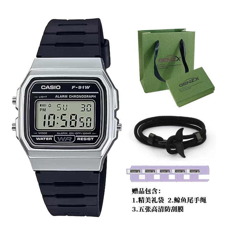 Casio Мужские ЧАСЫ ЧЕРНЫЕ серии VINTAGE F-91WM-7ADF F-91WM-7ADF