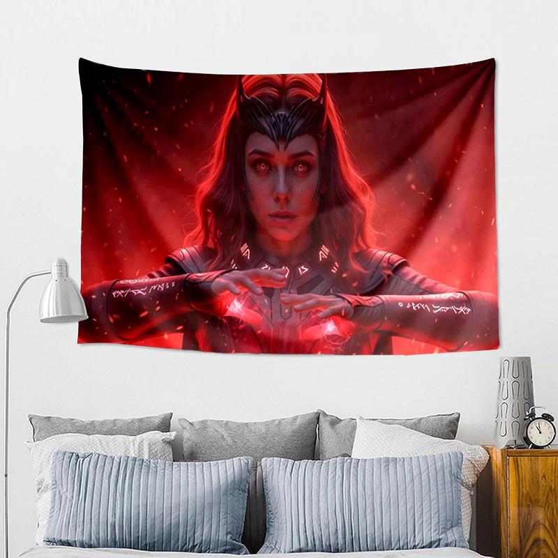 Scarlet witch Printed Tapestry, Wall Hanging,Livingroom, dormitory, Large Wall Decor, Fabric Decor Fan Birthday Gifts