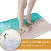 3D Sea Waves Bathroom Mat 1PCS 48X78CM Absorbent Non-slip Thicken Sponge Toilet Rug Hallway Rug Doormat