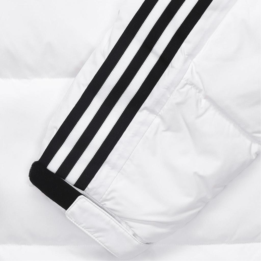 Adidas Puffy Sleeve Side Stripe Sports Warm Hooded Down Jacket Men Outerwear White IT8731