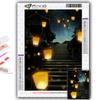 Алмазная картина Thaise Lampion и цветок лотоса, легкая вышивка крестиком, стразы, домашний декор