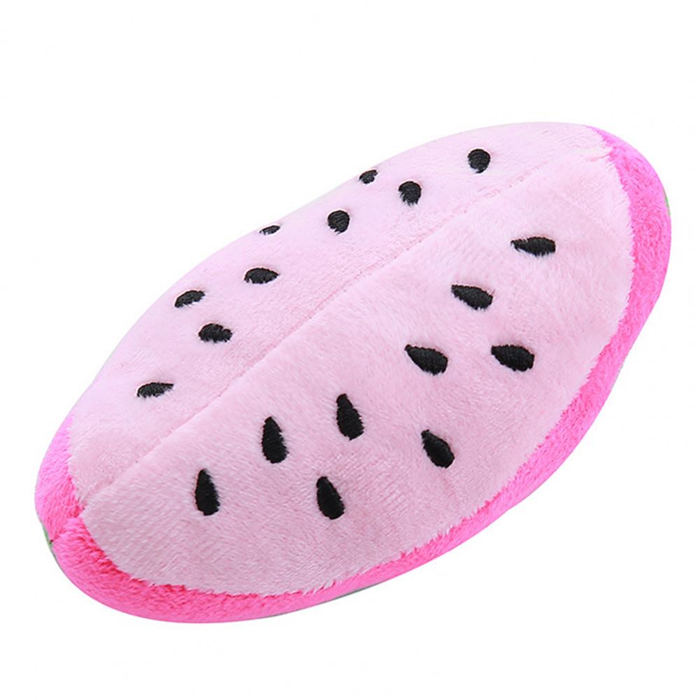 Плюшевая игрушка-арбуз для собак с шуршащим звуком, плюшевая текстура, жевательная игрушка для собак, форма арбуза, жевательная игрушка для собак для маленьких собак, для зубов