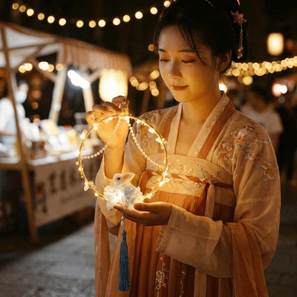 Handmade Children's Rabbit Lantern DIY Material Bag Mid-Autumn Festival Lamp Hanfu Accessories