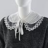 Женский белый вышитый фальшивый воротник шали повседневный свитер платье съемный воротник винтажный принт кружевные накидки фальшивый воротник