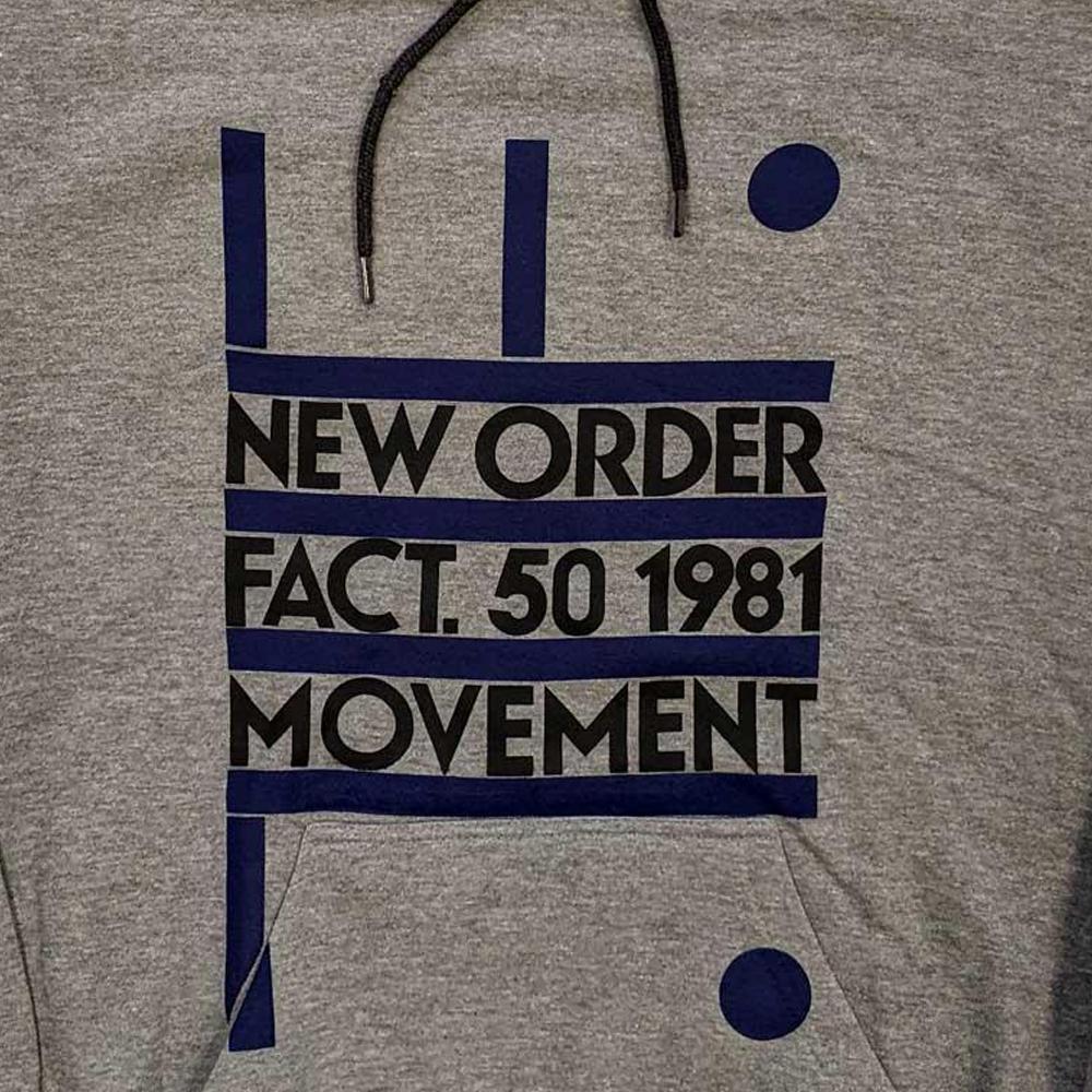 Унисекс Толстовка с капюшоном New Order для взрослых с принтом Movement