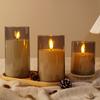 3Pcs Flameless Candle LED Night Lamp with Remote Control Flickering Flame Effect Battery Operated Candles Party Decorations