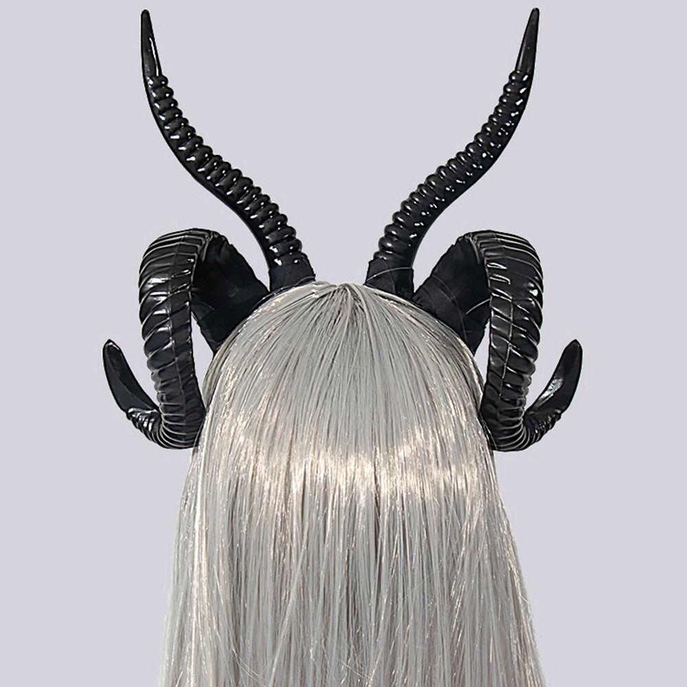 Украшения на Хэллоуин, повязка на голову для косплея, повязка на голову с рогами овцы на Хэллоуин, девушка