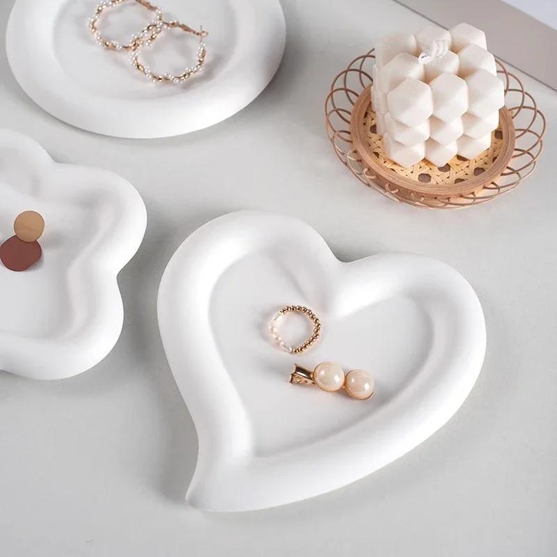 Креативное хранение Поднос для ювелирных изделий Фотореквизит Декоративные подносы Тарелка для безделушек Настольная чаша для колец Домашний декор Аксессуары