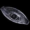 2pcs Transparent Dessert Plate Acrylic Salad Serving Bowl Boat Shaped Ice Cream Bowl Hotels
