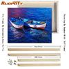 DIY Frame Ships On the Sea Painting DIY Painting By Numbers Kits Coloring Painting By Numbers Hand Painted Home Decor Wall Artwork