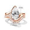 Pear Cut Moissanite Ring Set Bride 100% 925 Silver Lab Diamond Rings for Women WaterDrop Wedding Band Gift Fine Jewelry